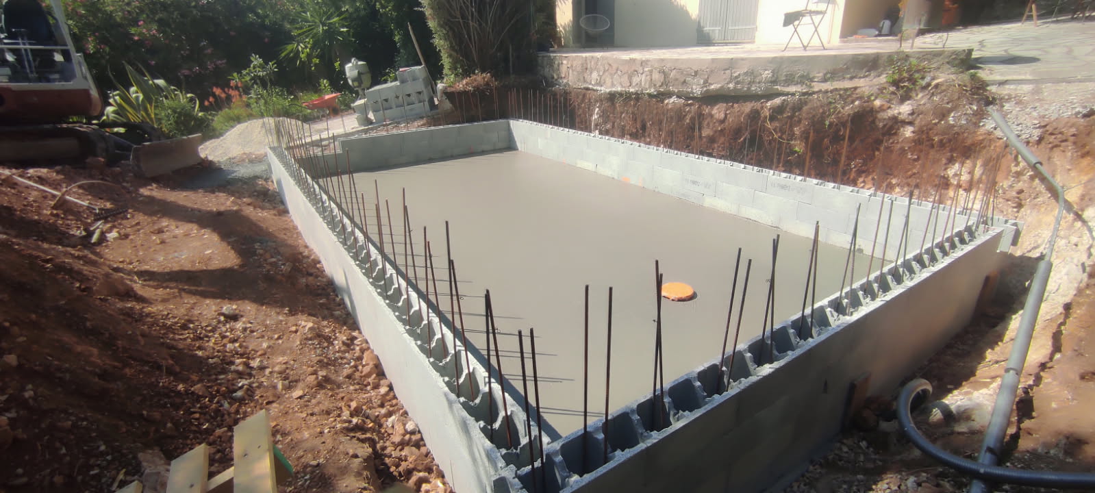 galerie photo construction d'une piscine en béton