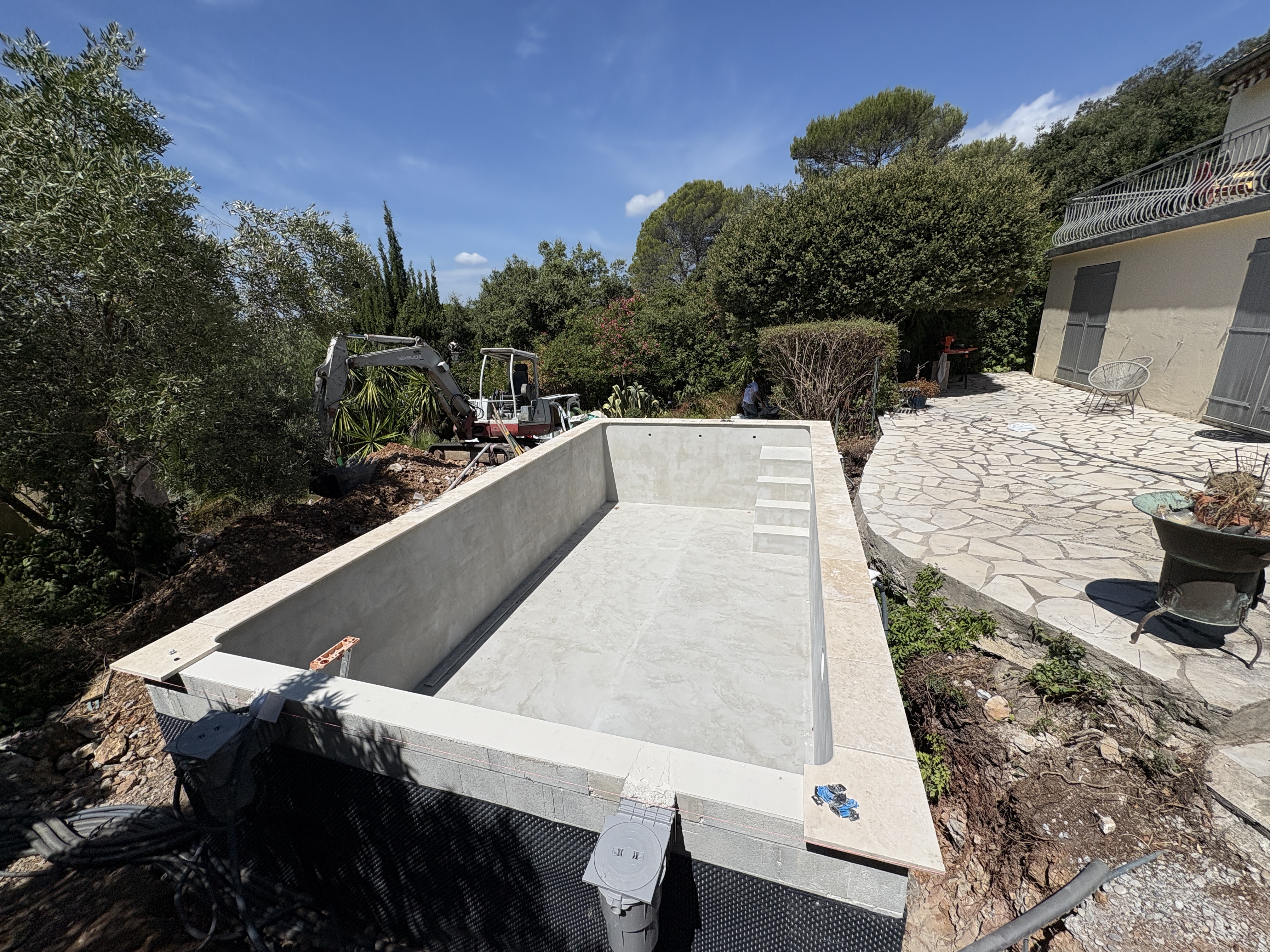 galerie photo construction d'une piscine en béton